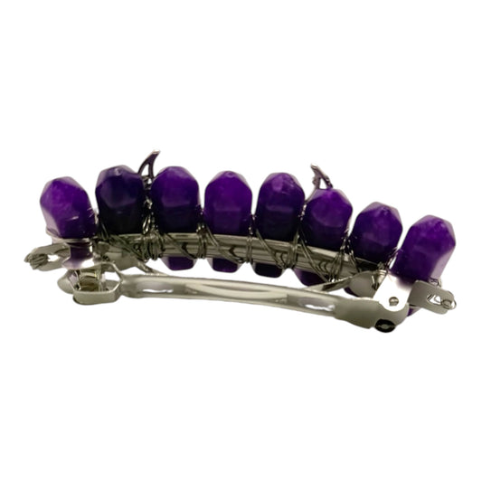 Witchy Vibes: Amethyst Moon Magic Hair Barrette
