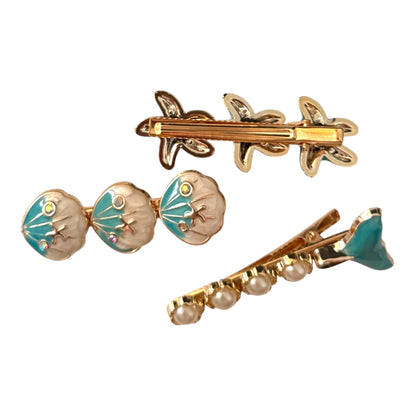 Ocean Oracle: Pearl & Sea Creature Hair Pin Set