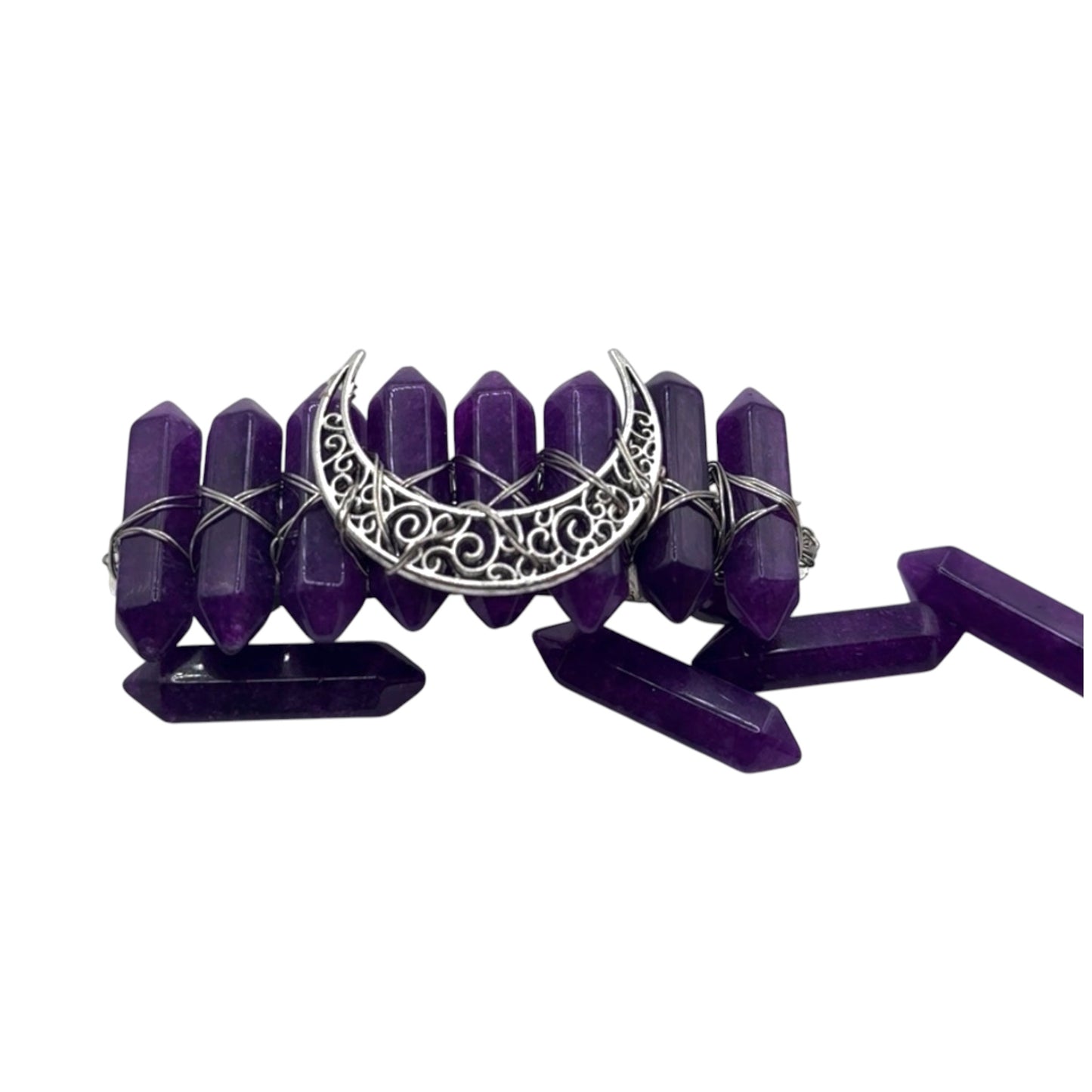 Witchy Vibes: Amethyst Moon Magic Hair Barrette