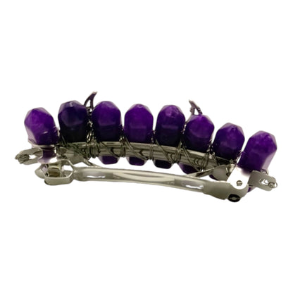 Witchy Vibes: Amethyst Moon Magic Hair Barrette