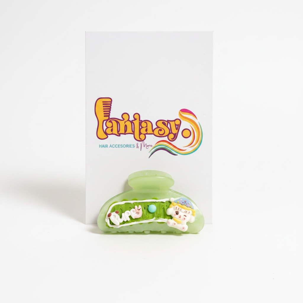 Candy Cloud Claw Clip-
Decoden Glue Art & Charm