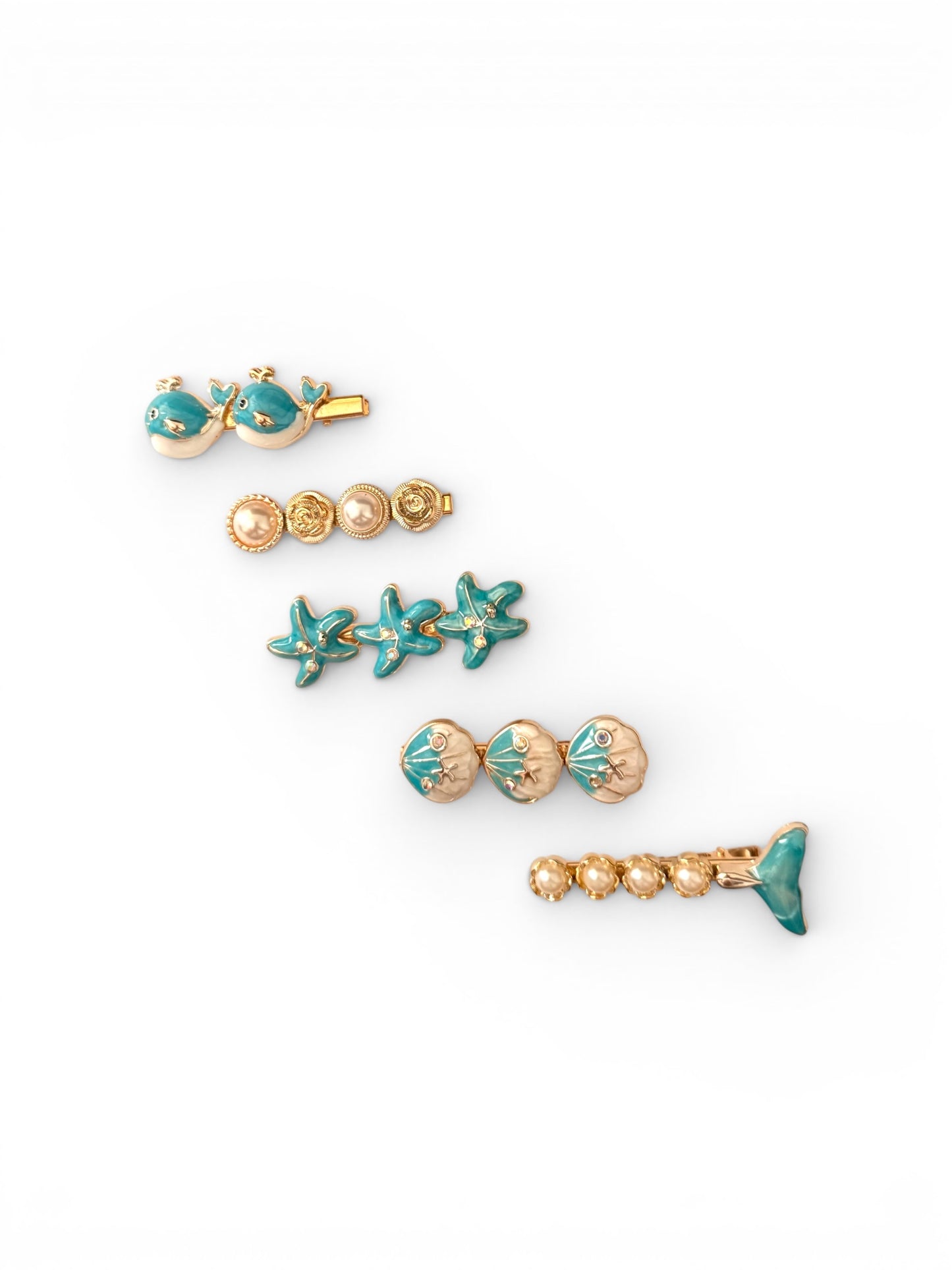 Ocean Oracle: Pearl & Sea Creature Hair Pin Set