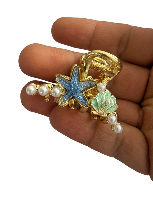 Ocean Oracle : Metallic Pearl & Sea Treasure Hair Clip