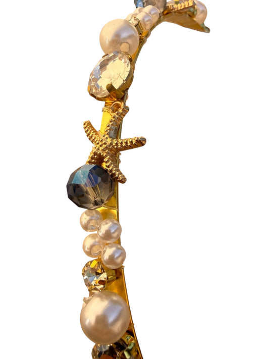 Ocean Oracle: Metallic Jeweled Sea Charms Headband