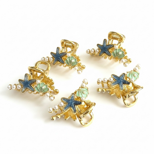 Ocean Oracle : Metallic Pearl & Sea Treasure Hair Clip